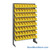 Storage Shelves with Bins, 12" D, Single-Sided, 4.125"Wx11.625"Dx4"H Bin Dimensions, Yellow, Without Casters