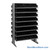Storage Shelves with Bins, 36" D, Double Sided, 11.125"Wx17.875"Dx4"H Bin Dimensions, Black, Without Casters