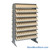 Storage Shelves with Bins, 24" D, Double Sided, 2.75"Wx11.625"Dx4"H Bin Dimensions, Ivory, Without Casters