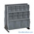 Hardware Bin Rack, 20.25" D x 28" H, 24 Bins, Without Casters, Gray