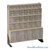 Hardware Bin Rack, 10" D x 28" H, 31 Bins, Without Casters, Ivory