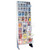 Hardware Bin Rack, 20.25" D x 75" H, 72 Bins, Without Casters, Gray