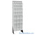 Hardware Bin Rack, 10" D x 75" H, 36 Bins, Without Casters, White