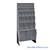 Hardware Bin Rack, 10" D x 52" H, 38 Bins, Without Casters, Gray
