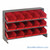 Workbench Parts Organizer, Red, 15 Bins