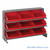 Workbench Parts Organizer, Red, 9 Bins