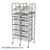 Mobile Basket Rack, 35.75" W, 2 Columns, 7 Storage Levels Per Column