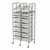 Mobile Basket Rack, 35.75" W, 2 Columns, 7 Storage Levels Per Column
