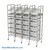 Mobile Basket Rack, 70.5" W, 4 Columns, 7 Storage Levels Per Column