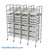 Mobile Basket Rack, 70.5" W, 4 Columns, 8 Storage Levels Per Column
