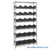 Double Sided Bin Rack, 24 Bins, 8.375"W x 18.5"D x 7"H Bin Dims, Black, Without Casters