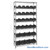 Double Sided Bin Rack, 28 Bins, 20 Bins at 6.625"W x 18.5"D x 7"H/8 Bins at 8.375"W x 18.5"D x 7"H Bin Dims, Black, Without Casters