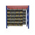 Pallet Rack Storage Bins, 96" W, 18"W x 12"D x 14.5"H - 65 Bins