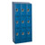 Metal Locker, 36'' W x 15'' D x 78'' H, 3 Columns, 3 Tiers, Sloped Top, Built-in Key Lock