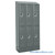 Metal Locker, 36'' W x 15'' D x 78'' H, 3 Columns, 2 Tiers, Sloped Top, Built-in Key Lock