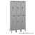 Metal Locker, 36'' W x 12'' D x 78'' H, 3 Columns, 2 Tiers, Flat Top, Built-in Key Lock