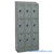 Metal Locker, 36'' W x 15'' D x 78'' H, 3 Columns, 3 Tiers, Sloped Top, Built-in Combination Lock
