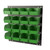 Wall Mounted Storage Bins, 36" W x 5.38" D x 19" H, 40 Bins