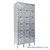Stainless Steel Locker, 36" W x 18" D x 78" H, 3 Columns, 6 Tiers, Key Lock, Unassembled