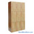 Wood Locker, 36" W x 18" D x 72" H, 3 Columns, 3 Tiers, No Base, Includes Molding