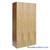 Wood Locker, 36" W x 18" D x 72" H, 3 Columns, 1 Tier, Includes Base, Includes Molding