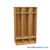 Wooden Storage Locker, 48" W x 24" D x 83.63" H, 16" Locker Width, 3 Lockers, 1 Upper Shelf, 1 Lower Shelf