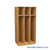 Wooden Storage Locker, 36" W x 24" D x 72.25" H, 12" Locker Width, 3 Lockers, 1 Upper Shelf, No Lower Shelf