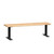 Gym Locker Bench, 72" W x 9.5" D x 18" H, Butcher Block Bench Top, No Back Support, No ADA