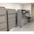 Filing Cabinets on Tracks, 180" W x 40" D, 4 Back Row Cabinets, 1 Moveable Row