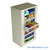Rotary File Cabinet, 36.5" W x 25" D x 82.5" H, Starter Unit, Roll-Outs & Shelves