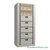 Rotary File Cabinet, 36.5" W x 25" D x 82.5" H, Starter Unit, File Drawers & Shelves