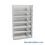Stackable Metal Shelves, 42" W x 16.25" D x 63" H, Legal Size, 6 Levels, Sliding Dividers
