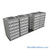 Sliding Box Shelving Storage Systems, 214" W x 53" D x 81.75" H, 5 Stationary Rows, 42" Shelf Width, 2 Moveable Rows