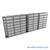 Sliding Box Shelving Storage Systems, 249" W x 34.5" D x 93.75" H, 8 Stationary Rows, 30" Shelf Width, 1 Moveable Row