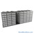 Sliding Box Shelving Storage Systems, 249" W x 34.5" D x 93.75" H, 8 Stationary Rows, 30" Shelf Width, 3 Moveable Rows