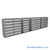 Sliding Box Shelving Storage Systems, 340" W x 34.5" D x 81.75" H, 8 Stationary Rows, 42" Shelf Width, 1 Moveable Row
