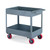 Steel Utility Cart, 24" W x 36" D x 35" H, 5" Polyurethane Casters, 6" Deep Shelf Edging