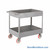 Steel Utility Cart, 24" W x 48" D x 38" H, 6" Polyurethane Casters, 6" Deep Shelf Edging