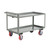 Mobile Utility Cart, 24" W x 48" D x 32" H, 8" Mold-on Rubber w/ Floor Lock Casters, 1.5" Retaining Lip