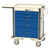 Aluminum and Steel Anesthesia Carts, 32" W x 25" D x 40" H, 3 Small, 1 Medium, 1 Large, Push Button Lock w/ Key Override, 110-DB