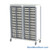 Medical Storage Cabinets on Wheels, 40" W x 27" D x 72" H, Standard Medical, Glass Door, Electronic Lock