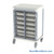 Medical Storage Cabinets on Wheels, 28" W x 19" D x 42" H, Standard Medical, Glass Door