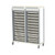 Medical Storage Cabinets on Wheels, 60" W x 27" D x 72" H, Catheter, Tambour Door, Key Lock