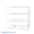 Wide Span Shelving, 72" W x 36" D x 75" H, Open - Adder, Heavy-Duty (12-Gauge), No Decking, 4 Adjustable Levels