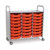 Triple Column Storage Cart, 24 Shallow Trays