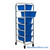 Tote Cart with Wheels, 71" High, 6 Bins