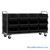 Rolling Storage Bin Cart, 78" W x 30" D, 12 Bins