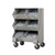 Rolling Metal Storage Bins, 6 Bins