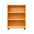 Wood Shelving on Wheels, 36" W x 23" D x 48" H, Single Sided, 2 Adjustable Shelves