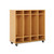 Wood Shelving on Wheels, 48" W x 20" D x 48" H, Single Sided, 8 Small Shelves